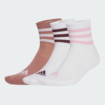 【adidas 愛迪達】 3-STRIPES 中筒襪 3 雙入 男/女 JG3700