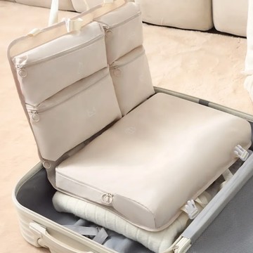 好拾選物 7合一旅行收納袋/衣物分類袋/旅行手提袋-三色 - 粉色