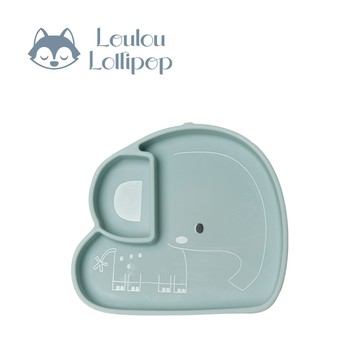 Loulou Lollipop - 動物造型 防滑矽膠餐盤-快樂小象