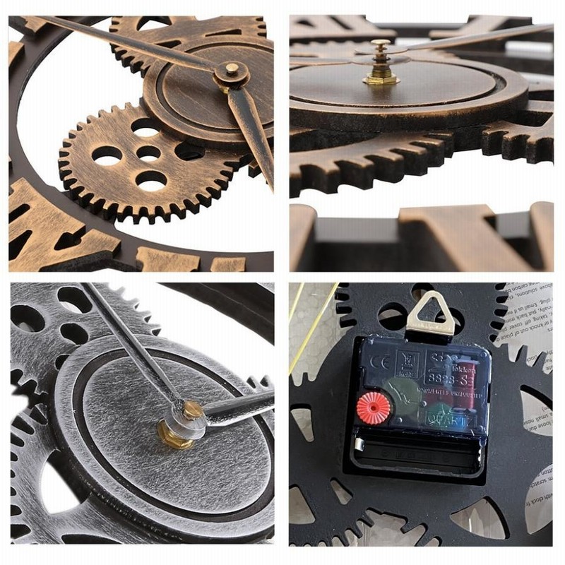 壁掛け時計 ウォールクロック 歯車 モダン クラシック 85094WC 【公式