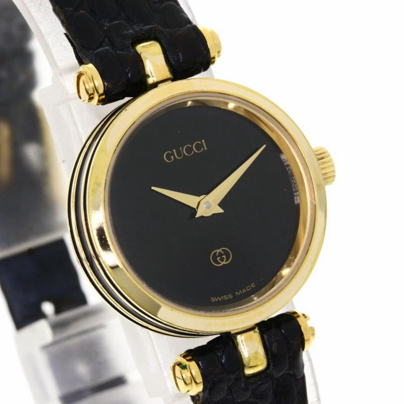 GUCCI グッチ シェリーライン 腕時計 GP 革 レディース 中古