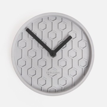 KARLSSON蜂巢水泥壁鐘31cm 淺灰