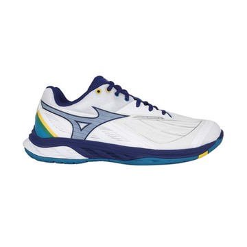 MIZUNO WAVE FANG 2 男羽球鞋3E-寬楦 運動 訓練 美津濃 71GA231336 白丈青綠黃