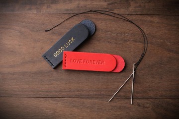 【NS皮件】皮革書籤、書夾、分頁書夾 ( 一組 兩個, 免費打印 )