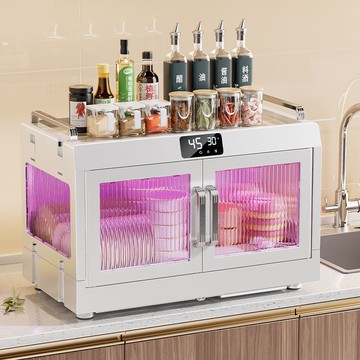 免運 最低價 碗盤櫥櫃 碗筷消毒櫃廚房置物架烘干一體家用小型消毒碗櫃新款防塵瀝水架S048快速出貨