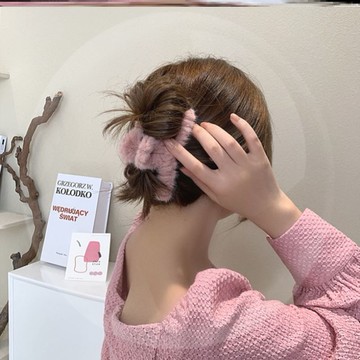 毛毛頭飾多色溫柔ins秋冬毛絨抓夾后腦勺馬尾夾大號韓國森系少女