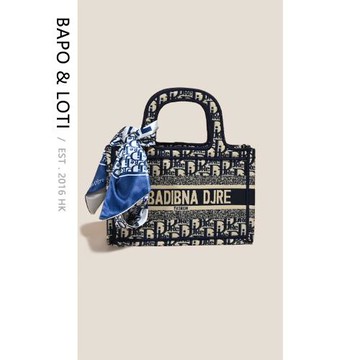 經典刺繡老花手提迷你托特包2025新款潮時尚百搭單肩斜挎手提包女