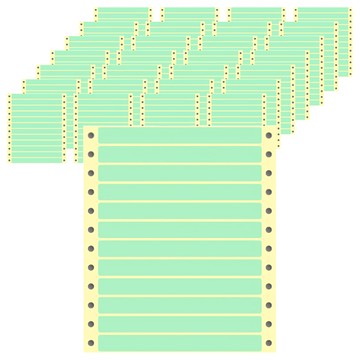 華麗牌 電腦列印標籤 單排 WL-5008G 綠色  110 x 11mm  1800張  1盒