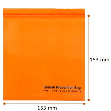 首飾/五金VCI防鏽夾鏈袋 153mm x 153mm(20入) + 超值贈送絨布袋(1入) 防鏽VCI袋 防潮袋 防腐蝕袋 各類金屬 線圈 電路板 適用各類 珠寶 耳環 耳針 項鍊 戒指 手鍊 墜子