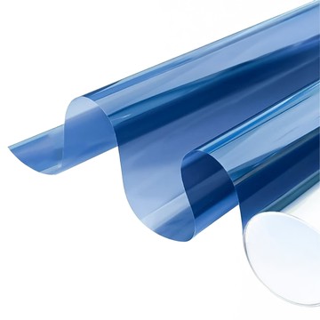 遮光隱私隔熱窗貼 4入 1組  30 x 100cm  藍銀色