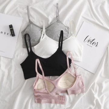 內衣女無鋼圈美背文胸帶扣聚攏夏季薄款運動背心胸罩少女抹胸裹胸