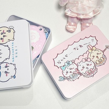 🐈台灣出貨 吉伊卡哇鐵盒 Chiikawa馬口鐵盒 飾品收納鐵盒 小卡收納盒 吧唧收納 飾品展示盒 禮盒包裝 餅乾鐵盒