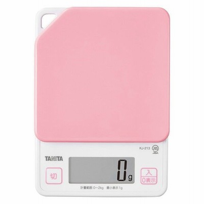 タニタタニタ（TANITA） キッチンスケール 2kg ストロベリーピンク KJ-213 1台 計量器 クッキングスケール