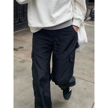 haag韓國寬松顯瘦高腰休閑工裝褲
