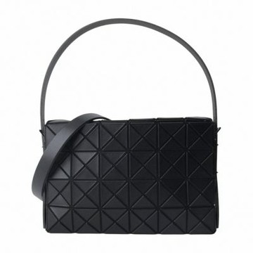 ISSEY MIYAKE  BAOBAO 幾何方格4x6方型手提/斜背包(霧面黑)S款