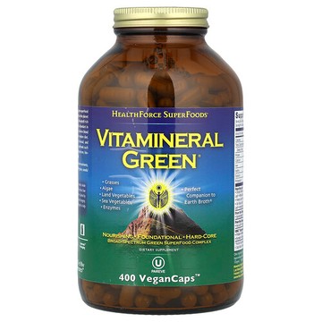 HealthForce Superfoods, 維生素之綠（Vitamineral Green）, 5.3版, 400顆植物膠囊