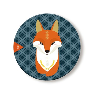 【森林動物系列】Q版狐狸陶瓷杯墊