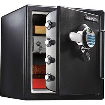 【原裝進口】美國SentrySafe金庫指紋辨識及電子式密碼鎖防火防水金庫（中） SFW123BDC金庫 防火保險箱