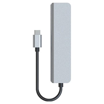 Mass 6合1 MacBook Air/Pro 擴充集線器 4K高清Type-C快充轉接頭 筆電必備/87W快充/多功能Hub  太空灰  1個