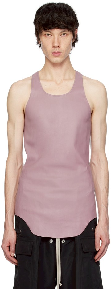 Rick Owens 粉色低圆领背心