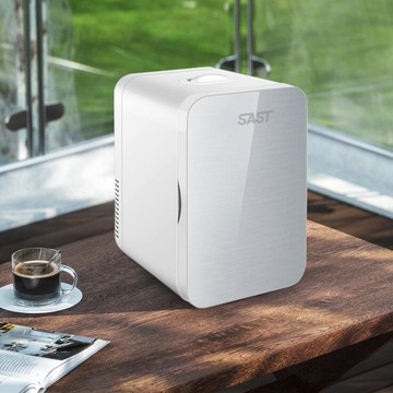 鋼化玻璃款 8L車載冰箱 竟科 迷你冰箱 車家兩用110V 12V 冷暖箱 化妝品母乳牛奶冷藏 迷小冰箱 禮品15245