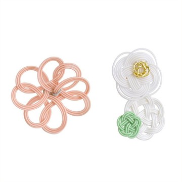 幸運草與花朵耳飾 -Pink×White-