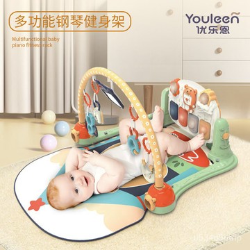 🦄寶寶健力架 鋼琴健力架 健力架 鬨睡神器 嬰兒踢踢琴 健身架嬰兒玩具0到1嵗新生兒用品躺睡鬨娃0到6個月滿月送禮