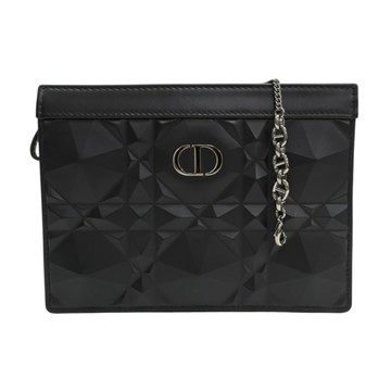 Dior 迪奧 黑色 皮革 Caro Zipped Pouch 肩背包 S5106BNEM_M900 【二手名牌BRAND OFF】