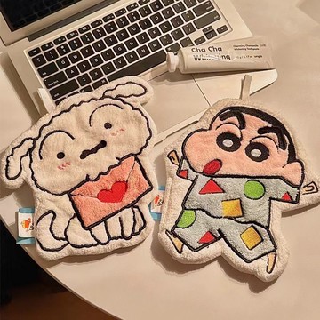 臺灣現/🎀擦手巾 吸水巾蠟筆小新擦手巾掛式可愛超強吸水加厚擦手布衛生間廚房手巾兒童