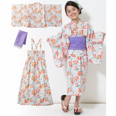 浴衣ワンピース 浴衣上下 帯１本 浴衣 ゆかた Kids Yukata 通販 Lineポイント最大get Lineショッピング