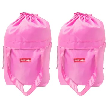 MI MI LEO 萬用束口收納袋 500g  桃紅色  2個