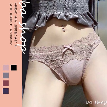 【BAshop】台灣現貨🌹歐美小高腰－美臀簍空．S曲線水溶蕾絲心機質感蕾絲T字內褲