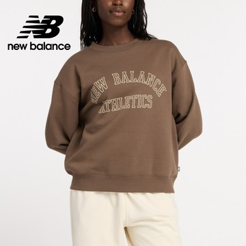 [New Balance]刷毛長袖上衣_女性_咖啡色_WT43516DUO