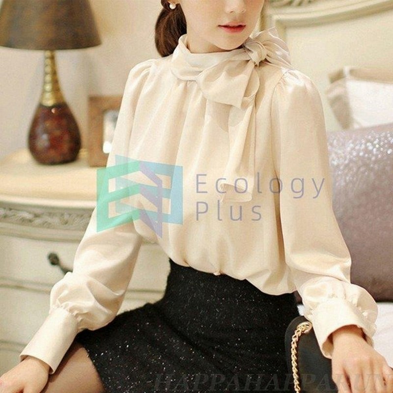 一部 ボウタイ リボン ブラウス シャツ オフィス レディース 長袖 秋 冬 春 白 黒 トップス スタンドカラー ハイネック 通勤服 お呼ばれ 通販 Lineポイント最大0 5 Get Lineショッピング