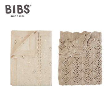 丹麥BIBS Knitted Blanket 嬰兒針織棉毯 有機棉 洞洞毯 蓋毯 涼感被 小毯子【GleeKids樂寶】