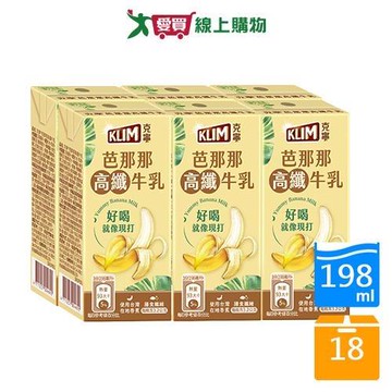 克寧芭那那高纖牛乳198ML*6【三入組】【愛買】