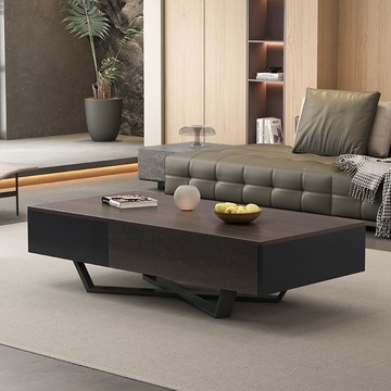 現代簡約茶幾輕奢北歐高級灰色小戶型長方形客廳巖板家用儲物茶桌 YJ/102 快速出貨