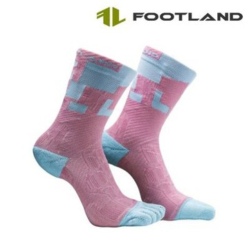 Footland RR 足弓保護中筒五趾慢跑襪 2 粉青 (S-L)｜輕壓貼合款 跑襪 自行車襪 加壓襪 運動襪 機能襪