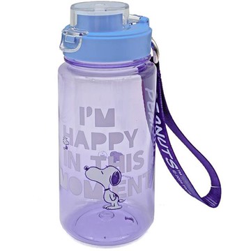 小禮堂 史努比 直飲式塑膠水壺 640ml (藍紫站姿款)