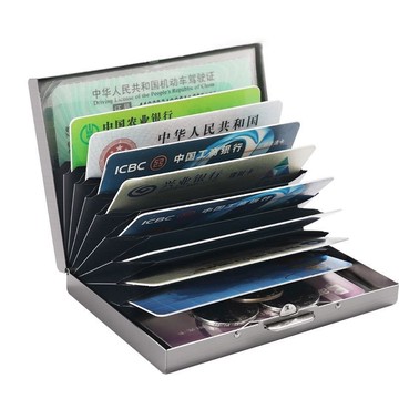 全心工坊💖99免運💖不銹鋼金屬卡包男士防消磁防盜刷新款銀行卡套身份證卡夾放駕駛證 多卡夾 卡片夾 信用卡收納