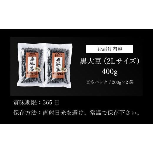 ふるさと納税 兵庫県 丹波篠山市 令和５年産　丹波篠山産　黒大豆（2Ｌサイズ）200ｇ×2袋（真空パック）