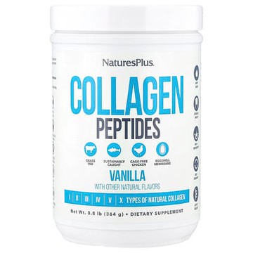 NaturesPlus, 膠原蛋白肽，香草味，0.8 lb（364 克）