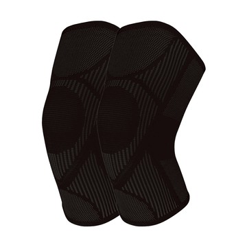 AOLIKES 奧力克斯 針織矽膠防滑護膝  M(腿圍 35~41cm)  黑色  1雙