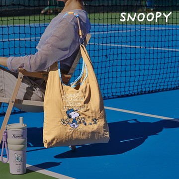 Snoopy史努比 悠遊多功能可摺疊手提/側背袋(提繩可單獨使用)