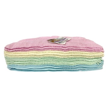 ONE&ONE 慶峯棉業 台灣製素色純棉毛巾 棉紗 33 x 72cm 12條  素色  1組  粉色 + 黃色 + 藍色 + 綠色