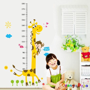 【橘果設計】長頸鹿身高尺 壁貼 牆貼 壁紙 DIY組合裝飾佈置