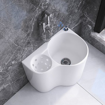 公司貨 超低價 北歐新款拖把池一體式瀝水籃拖把池家用陽臺墩布池衛生間地拖水槽 快速發貨