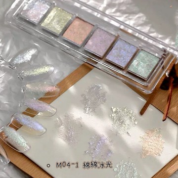 千千美學｜-現貨-美甲單格/六格布靈泥-美甲素材材料美甲特殊鑽飾彩鑽大鑽合金屬平底貼鏡面立體愛心蝴蝶結貼紙