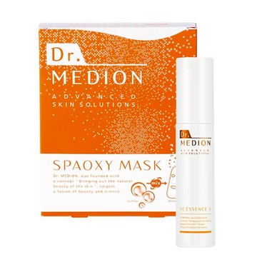Dr. MEDION美的顏 極致煥采超導組 SPAOXY碳酸面膜(3入)+維他命C活顏精華液 日本直送 日本官方