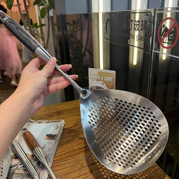 【出德國】【18//10不銹鋼】漏勺煮面網撈撈餃子漏勺長柄撈勺神器
